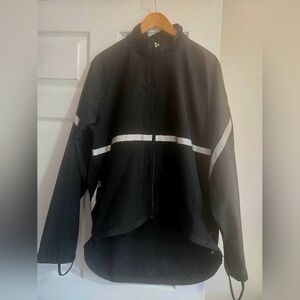 MEC Women's Black Reflective Cycling Windbreaker Jacket Size XL
